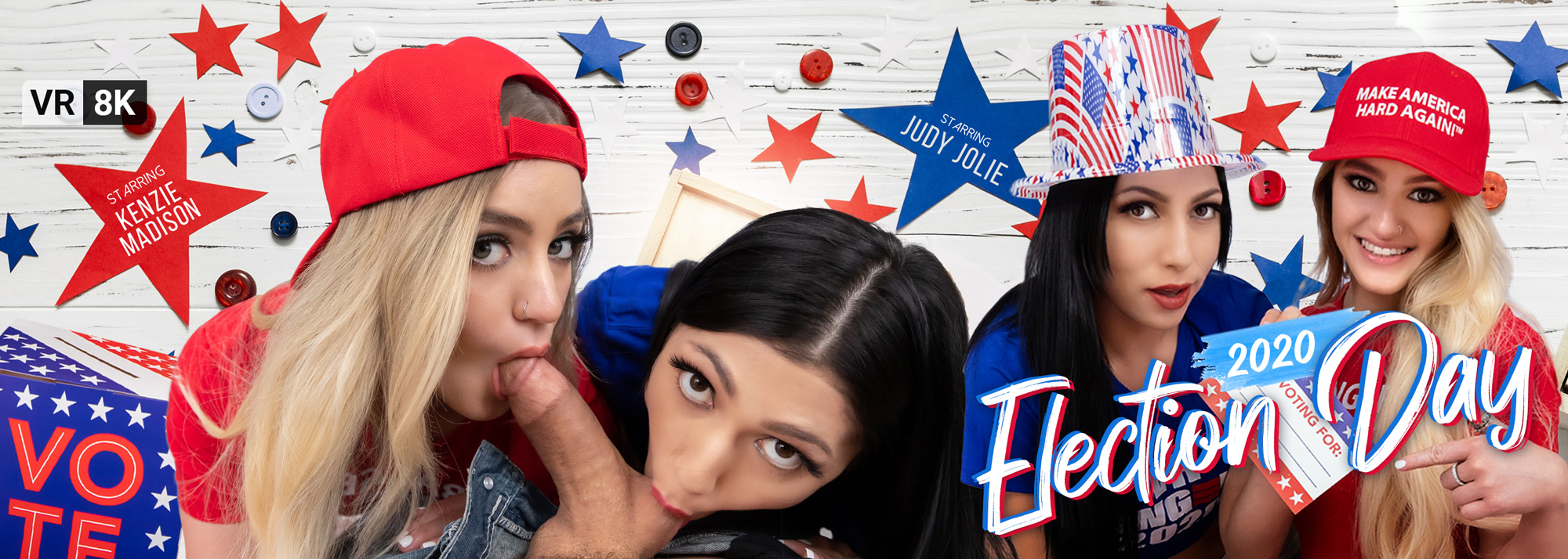 Election Day 2020 - VR Porn Video, Starring: Kenzie Madison, Judy Jolie