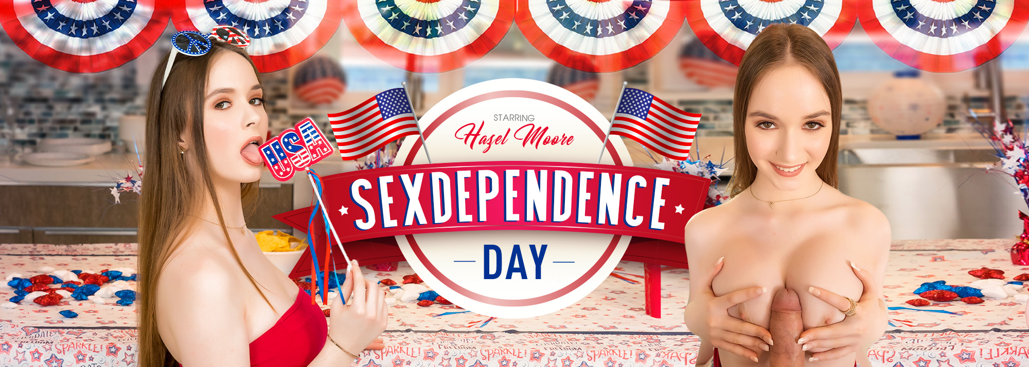 SEXdependence Day - VR Porn Video, Starring: Hazel Moore