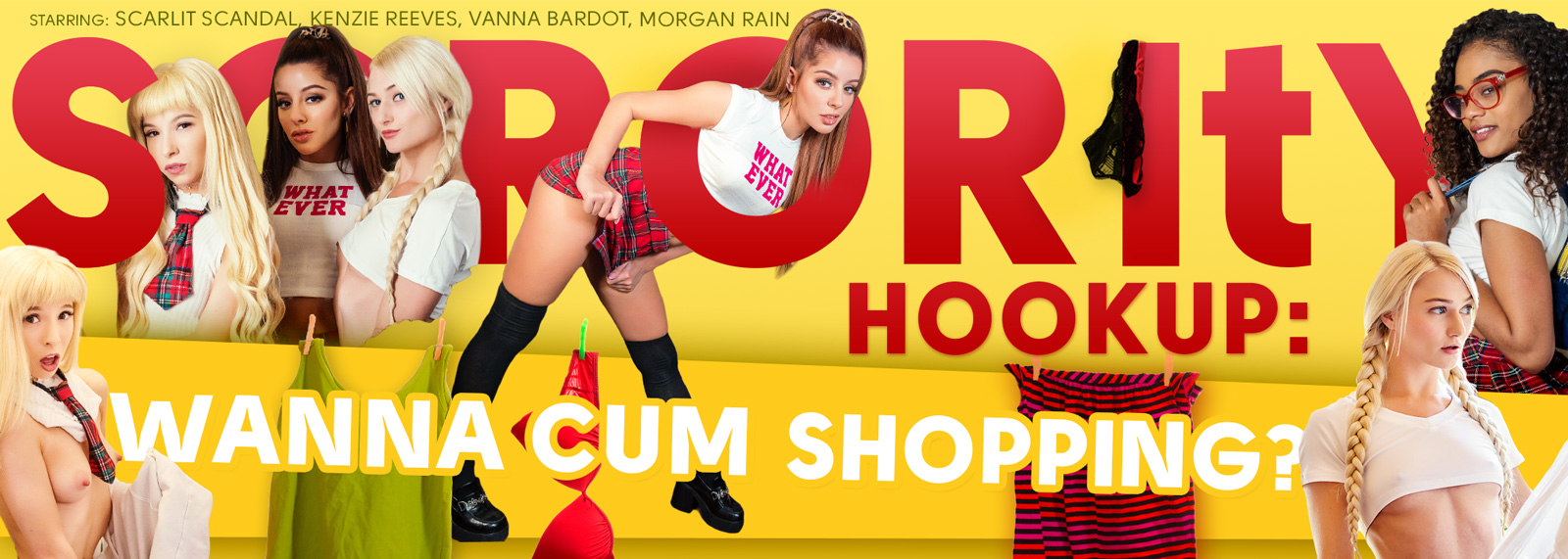 Sorority Hookup: Wanna Cum Shopping? - VR Porn Video, Starring: Morgan Rain, Scarlit Scandal, Vanna Bardot, Kenzie Reeves