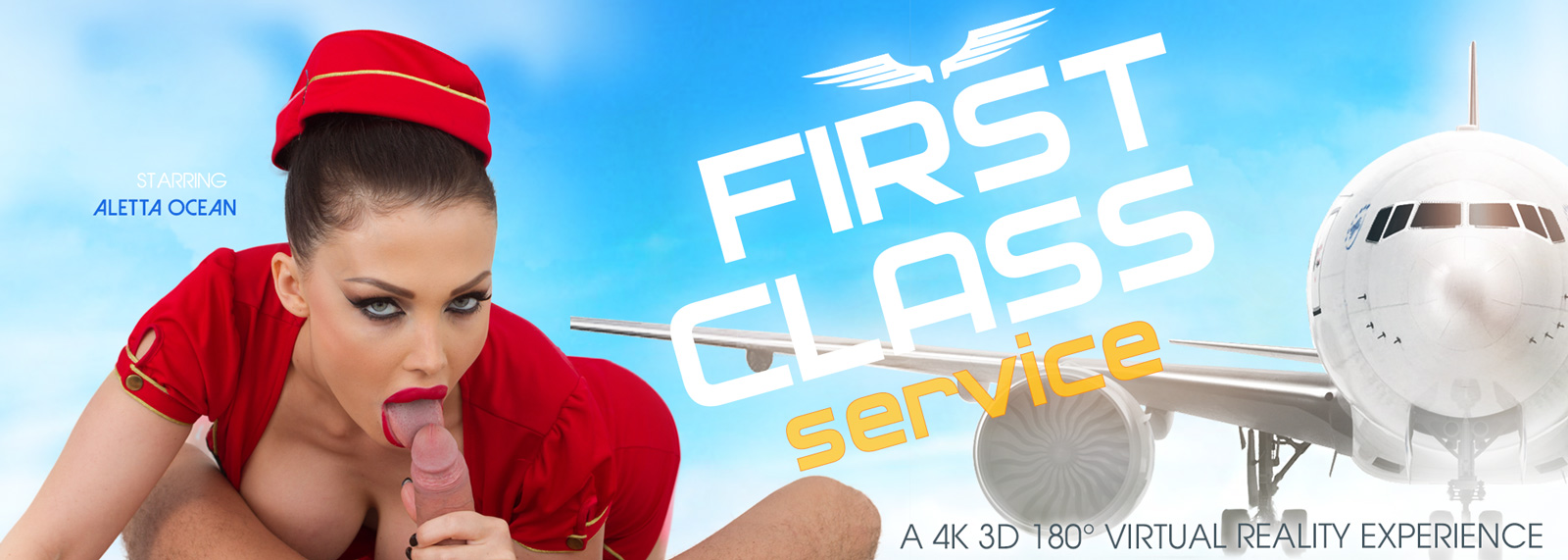 First Class Service - VR Porn Video, Starring: Aletta Ocean