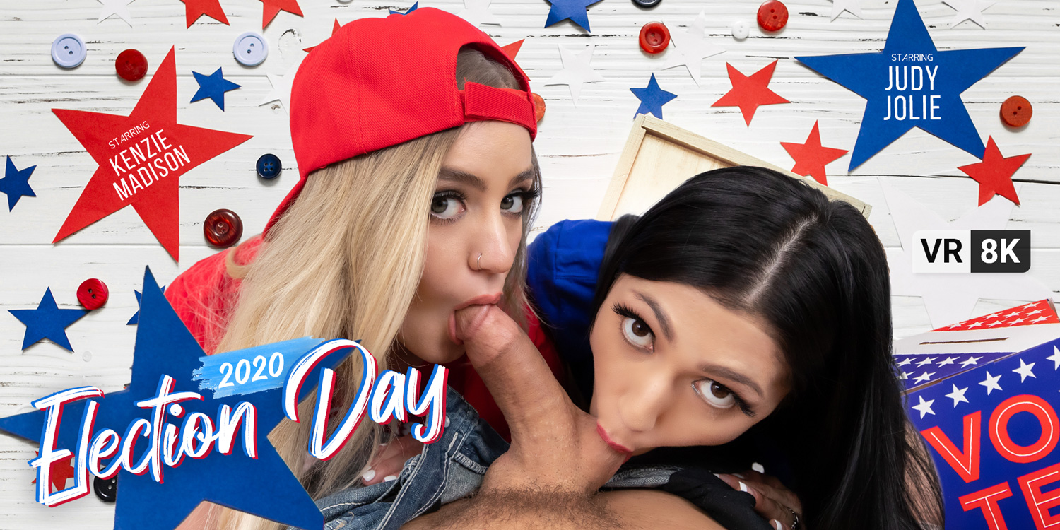 Take Part in the Election Day 2020 with Judy Jolie and Kenzie Madison at  Your Side in VR! | VR Bangers