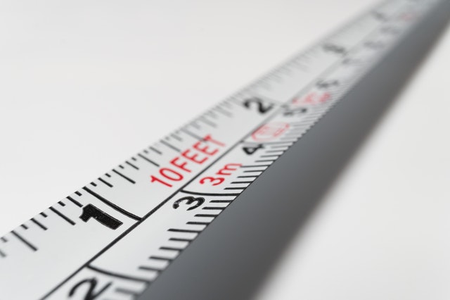 Millimeter feet ruler