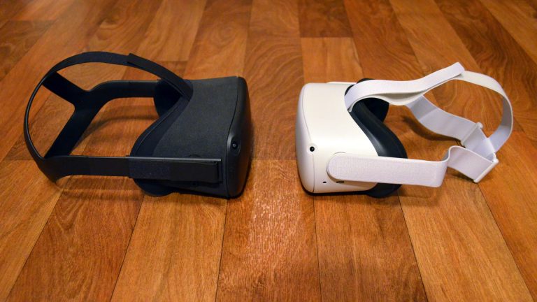 Oculus Quest and Oculus Quest 2 side view