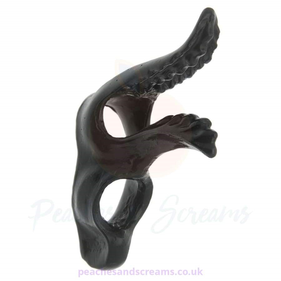 Black PVC Cock Ring and Nut Cruncher