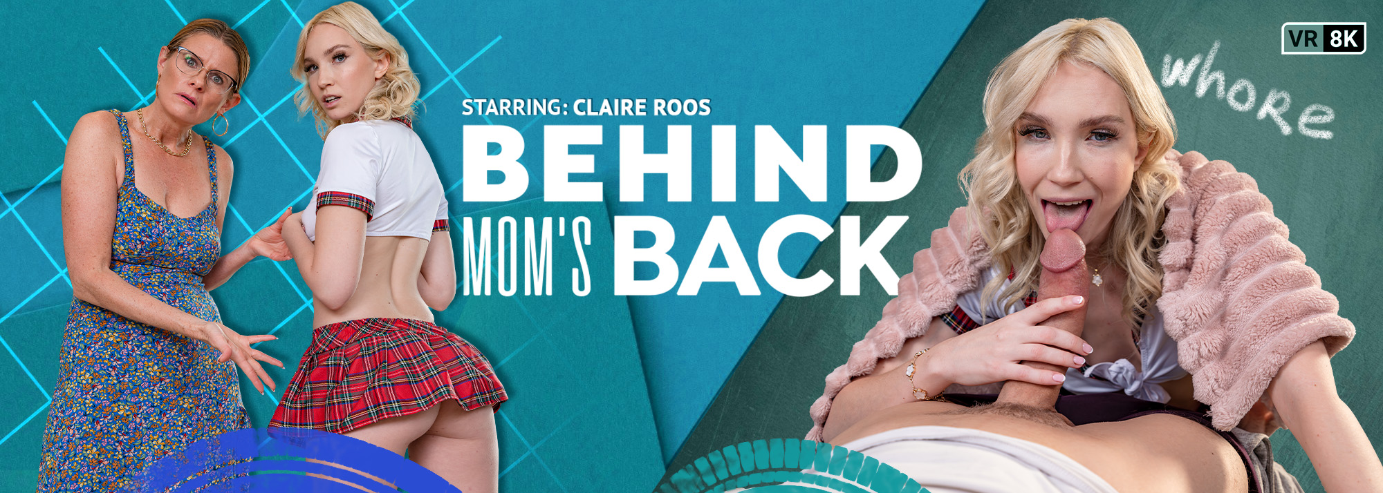 Behind Mom's Back - VR Porn Video, Starring: Claire Roos